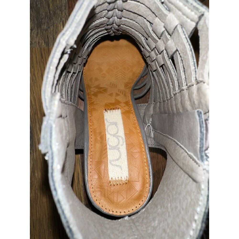 Sugar Vivid Peep Toe Side Cut outs Heeled Sandal‎ Size 8 - Picture 7 of 10